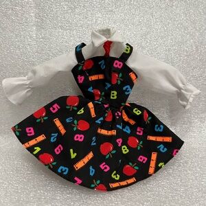 Vintage Mattel Barbie School Teacher Dress With Tie Preowned